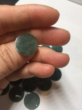 Load image into Gallery viewer, 100% Natural type A dark blue/green/gray round Guatemala Jadeite Jade safe and sound pendant group BF155
