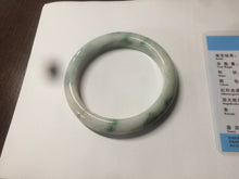 Load image into Gallery viewer, 60.7mm Certified Type A 100% Natural green/white jdeite Jade bangle AE57-4355
