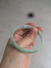 Load image into Gallery viewer, 52mm Certified Type A 100% Natural icy watery light green Jadeite Jade oval bangle Q128-7341
