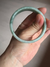 Load image into Gallery viewer, 53.7mm certified Type A 100% Natural green thin Jadeite Jade bangle D135-2831
