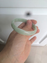 Load image into Gallery viewer, 52mm Certified Type A 100% Natural icy watery light green Jadeite Jade oval bangle Q128-7341
