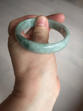 Load image into Gallery viewer, 53.7mm certified Type A 100% Natural green thin Jadeite Jade bangle D135-2831
