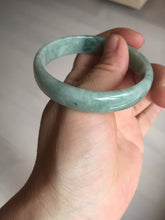 Load image into Gallery viewer, 53.7mm certified Type A 100% Natural green thin Jadeite Jade bangle D135-2831
