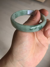 Load image into Gallery viewer, 53.7mm certified Type A 100% Natural green thin Jadeite Jade bangle D135-2831
