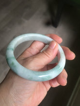 Load image into Gallery viewer, 60.7mm Certified Type A 100% Natural green/white jdeite Jade bangle AE57-4355
