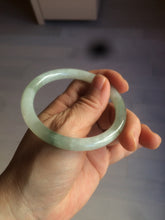 Load image into Gallery viewer, 55mm Certified type A 100% Natural light green/white  round cut Jadeite bangle BH4-0415
