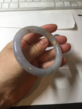 Load image into Gallery viewer, 52.3mm 100% Natural type A light green purple carved and golden-painted Jadeite Jade bangle PB213
