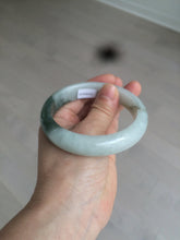 Load image into Gallery viewer, 59.2mm certified type A 100% Natural watery dark green/black/white Jadeite jade bangle BF22-0395
