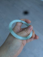 Load image into Gallery viewer, 55mm Certified type A 100% Natural light green/white  round cut Jadeite bangle BH4-0415
