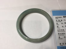 Load image into Gallery viewer, 58.4mm certificated Type A 100% Natural dark green Jadeite Jade bangle AJ75-8581
