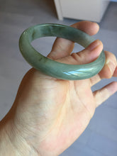 Load image into Gallery viewer, 55.8mm Certified 100% natural Type A oily dark green/gray/black jadeite jade bangle BN32-8086
