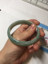 Load image into Gallery viewer, 58.4mm certificated Type A 100% Natural dark green Jadeite Jade bangle AJ75-8581
