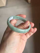 Load image into Gallery viewer, 53.8mm certified Type A 100% Natural green thin Jadeite Jade bangle D134-2835
