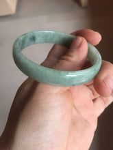 Load image into Gallery viewer, 53.8mm certified Type A 100% Natural green thin Jadeite Jade bangle D134-2835
