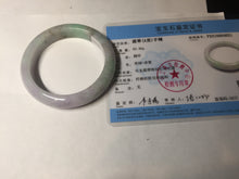 Load image into Gallery viewer, 56.5mm certified 100% natural type A sunny green/purple jadeite jade bangle BK66-4031
