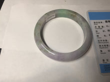 Load image into Gallery viewer, 56.5mm certified 100% natural type A sunny green/purple jadeite jade bangle BK66-4031
