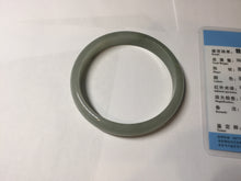 Load image into Gallery viewer, 59.4mm Certified Type A 100% Natural oily dark green gray Jadeite Jade bangle AJ76-8580
