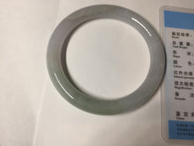 Load image into Gallery viewer, 55.5mm certificated Type A 100% Natural light green/purple round cut Jadeite Jade bangle BK67-9881
