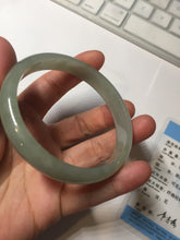 Load image into Gallery viewer, 59.4mm Certified Type A 100% Natural oily dark green gray Jadeite Jade bangle AJ76-8580
