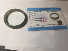 Load image into Gallery viewer, 57.6mm certificated Type A 100% Natural oily dark green/gray Jadeite Jade bangle AJ77-8579
