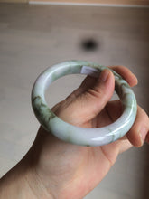 Load image into Gallery viewer, 58.8mm Certified Type A 100% Natural green/purple/brown Jadeite Jade bangle C86-5287
