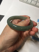 Load image into Gallery viewer, 57.6mm certificated Type A 100% Natural oily dark green/gray Jadeite Jade bangle AJ77-8579
