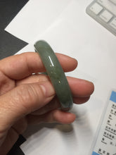 Load image into Gallery viewer, 57.6mm certificated Type A 100% Natural oily dark green/gray Jadeite Jade bangle AJ77-8579
