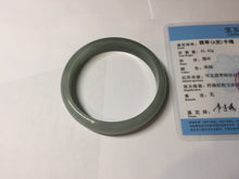 Load image into Gallery viewer, 58.3mm certificated Type A 100% Natural oily dark green Jadeite Jade bangle AJ78-8578
