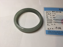 Load image into Gallery viewer, 58.3mm certificated Type A 100% Natural oily dark green Jadeite Jade bangle AJ78-8578
