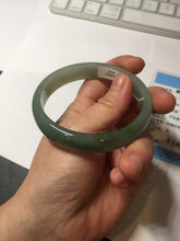 Load image into Gallery viewer, 58.3mm certificated Type A 100% Natural oily dark green Jadeite Jade bangle AJ78-8578
