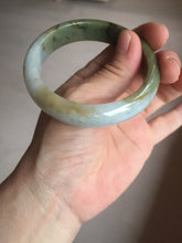 Load image into Gallery viewer, 55.5mm certificated Type A 100% Natural oily dark green/yellow/brown Jadeite Jade bangle D132-4069
