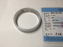 Load image into Gallery viewer, 51mm Certified Type A 100% Natural light purple/white square Jadeite Jade bangle BN94-2711
