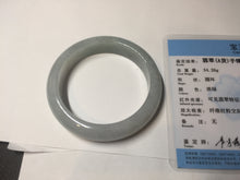 Load image into Gallery viewer, 53.4mm Certified Type A 100% Natural icy watery light green purple jadeite Jade bangle BK121-3399
