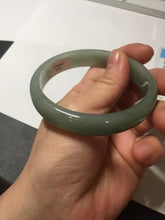 Load image into Gallery viewer, 58.3mm certificated Type A 100% Natural oily dark green Jadeite Jade bangle AJ78-8578
