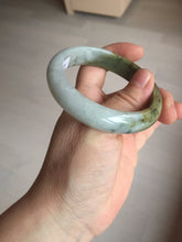 Load image into Gallery viewer, 55.5mm certificated Type A 100% Natural oily dark green/yellow/brown Jadeite Jade bangle D132-4069
