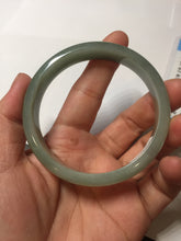 Load image into Gallery viewer, 58.3mm certificated Type A 100% Natural oily dark green Jadeite Jade bangle AJ78-8578
