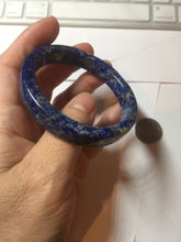 Load image into Gallery viewer, 52.9mm 100% natural blue/white/brown Starry Night Over the Rhône Lapis Lazuli (青金石) square bangle SY112
