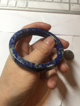 Load image into Gallery viewer, 52.9mm 100% natural blue/white/brown Starry Night Over the Rhône Lapis Lazuli (青金石) square bangle SY112
