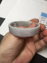 Load image into Gallery viewer, 51mm Certified Type A 100% Natural light purple/white square Jadeite Jade bangle BN94-2711
