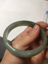 Load image into Gallery viewer, 58.3mm certificated Type A 100% Natural oily dark green Jadeite Jade bangle AJ78-8578
