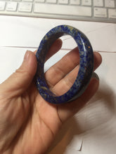 Load image into Gallery viewer, 52.9mm 100% natural blue/white/brown Starry Night Over the Rhône Lapis Lazuli (青金石) square bangle SY112
