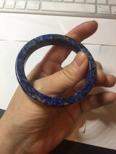 Load image into Gallery viewer, 52.9mm 100% natural blue/white/brown Starry Night Over the Rhône Lapis Lazuli (青金石) square bangle SY112
