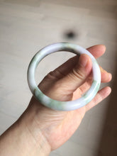 Load image into Gallery viewer, 58.8mm Certified Type A 100% Natural green/purple/brown Jadeite Jade bangle C85-5282
