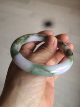 Load image into Gallery viewer, 58.8mm Certified Type A 100% Natural green/purple/brown Jadeite Jade bangle C85-5282
