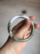 Load image into Gallery viewer, 58.8mm Certified Type A 100% Natural green/purple/brown Jadeite Jade bangle C85-5282
