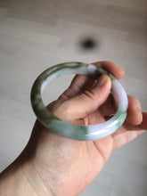 Load image into Gallery viewer, 58.8mm Certified Type A 100% Natural green/purple/brown Jadeite Jade bangle C85-5282
