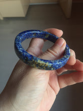 Load image into Gallery viewer, 52.9mm 100% natural blue/white/brown Starry Night Over the Rhône Lapis Lazuli (青金石) square bangle SY112
