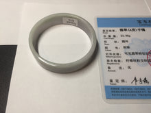 Load image into Gallery viewer, 51mm Certified Type A 100% Natural light purple/white square Jadeite Jade bangle BN95-2713
