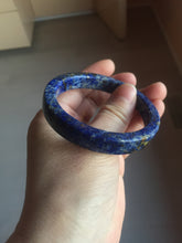 Load image into Gallery viewer, 52.9mm 100% natural blue/white/brown Starry Night Over the Rhône Lapis Lazuli (青金石) square bangle SY112
