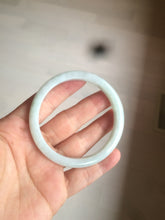 Load image into Gallery viewer, 56.5mm 100% natural type A light green/white jadeite jade bangle AE64
